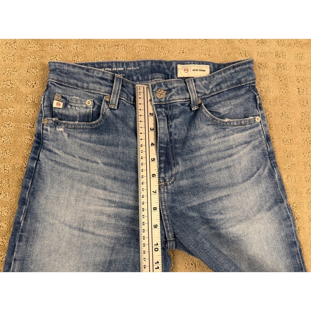 Women's AG Adriano Goldschmied Y2K Saige wide Leg Baggy Crop Sz 27 Raw Hem #1343 - Picture 4 of 16